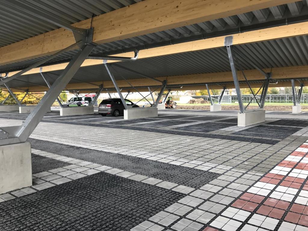 Ecoraster maakennot ja Ecobloxx hulevesikennot eroosionestoon murske-viherpeitteisillä