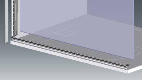 Profili minimalisti in alluminio, facili da pulire sostituiscono in Air Plus la tradizionale giuntura in silicone, rendendo superflua qualunque manutenzione.