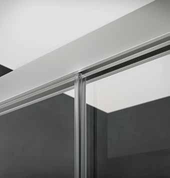 Altezza standard del box doccia 2000 mm Porte apribili verso l interno per una pulizia facile Le guarnizioni sottili e trasparenti tra