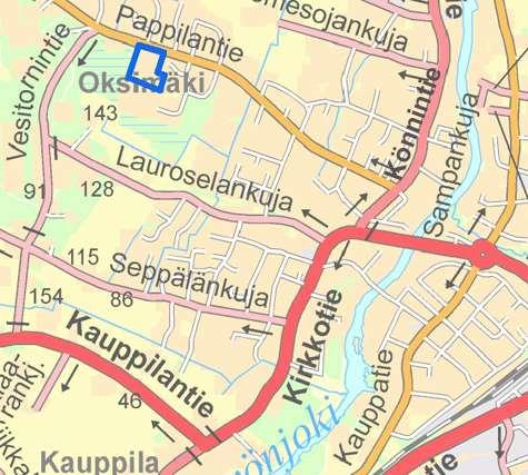 Noin kilometrin päässä kaavoitettavalta alueelta sijaitsevat terveyskeskus ja koulut sekä nuoriso- ja liikuntatilat