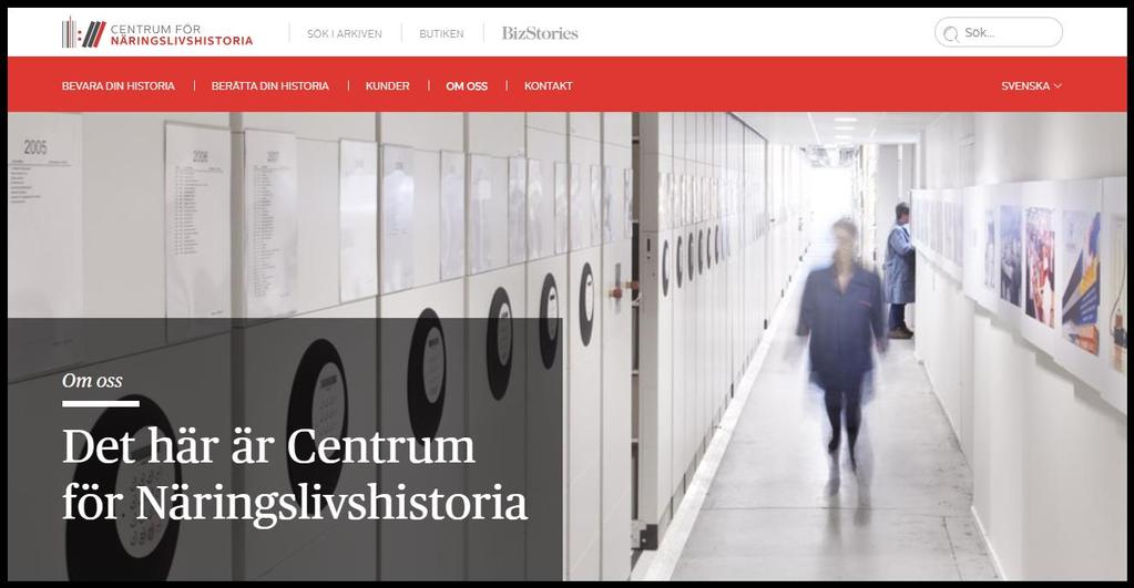 Centrum för näringslivshistoria Rakennushistoriallinen tietokanta, jossa dokumentteja