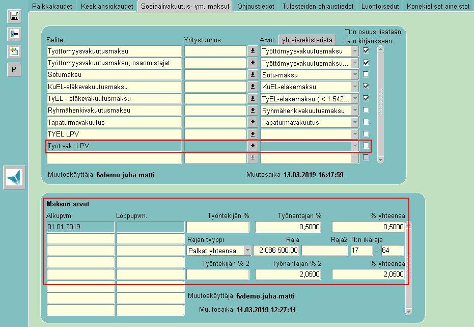 6(50) Malli lomapalkkavarauksella käytettävän työttömyysvakuutuksen laskentasäännön perustamisesta, kun halutaan huomioida ainoastaan työnantajan osuus: Jos lomapalkkavarauksella halutaan huomioida