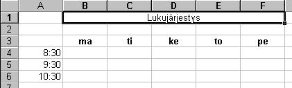 Yhdistä ja keskitä -työkalu 1. Valitse alue, johon haluat keskittää tekstin 2.