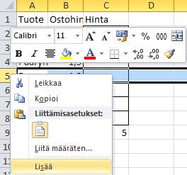 Muotoilusivellin 1. valitse solu, jossa on haluamasi muotoilu 2.