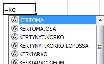 Valitse avautuvasta pikavalikosta oikea funktio 3. Valitse oikea alue hiirellä maalaamalla Kuva1 Kuva 2 4.