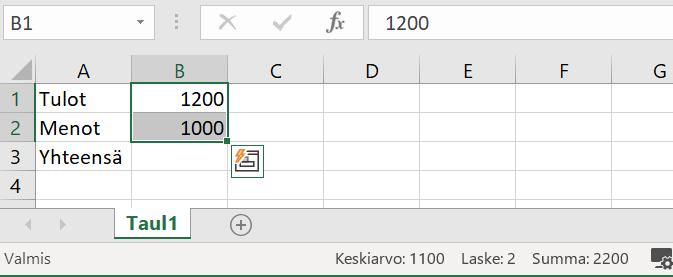 painikkeen avulla voit poistaa taulukoita *hiirellä vetämällä voit vaihtaa taulukoiden järjestystä Näytön vierittäminen klikkaa vieritysnuolta--> pääset yhden rivin tai sarakkeen