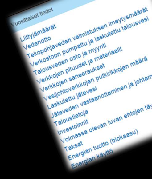 Vesihuollon tietojärjestelmä (VEETI) Mikäli vesihuoltolaitoksella on kunnan vahvistama toiminta-alue, VEETI on otettava käyttöön - myös