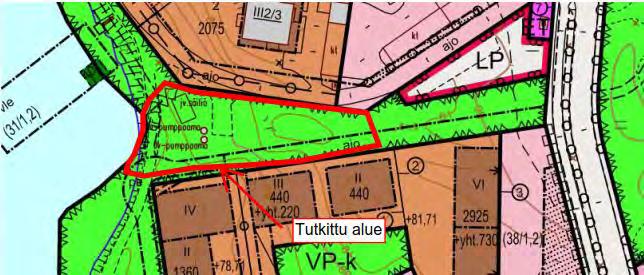 Tutkimusraportti 4 (9) Pikisaari alue 5, VL- ja et-alueet ENV1551 15.1.2019 Kuvassa 3 on asemakaavan muutoksen luonnos 10.12.