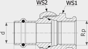 Profi press G yhdistäjä malli 2652 tuote d Rp Z L WS1 WS2 379 322 15 ½ 27