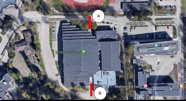 Sijainti Otahallin osoite on: Otaranta 6, 02150 Espoo.
