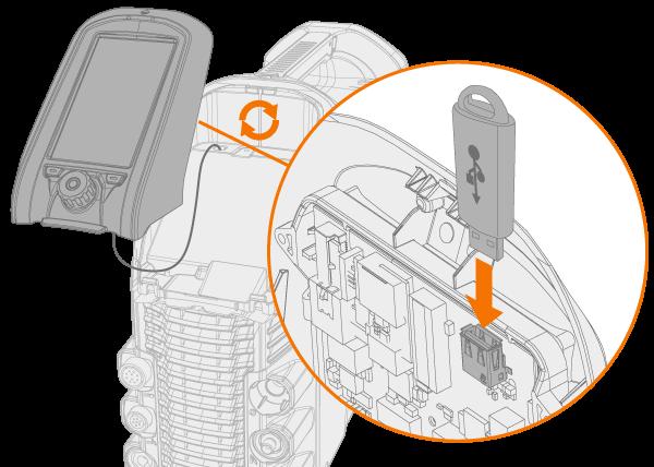 5. Valitse näytön ohjeiden mukaan ja ohjauspaneelin ohjaimia käyttäen USB-muistitikulta kuva, jota haluat käyttää