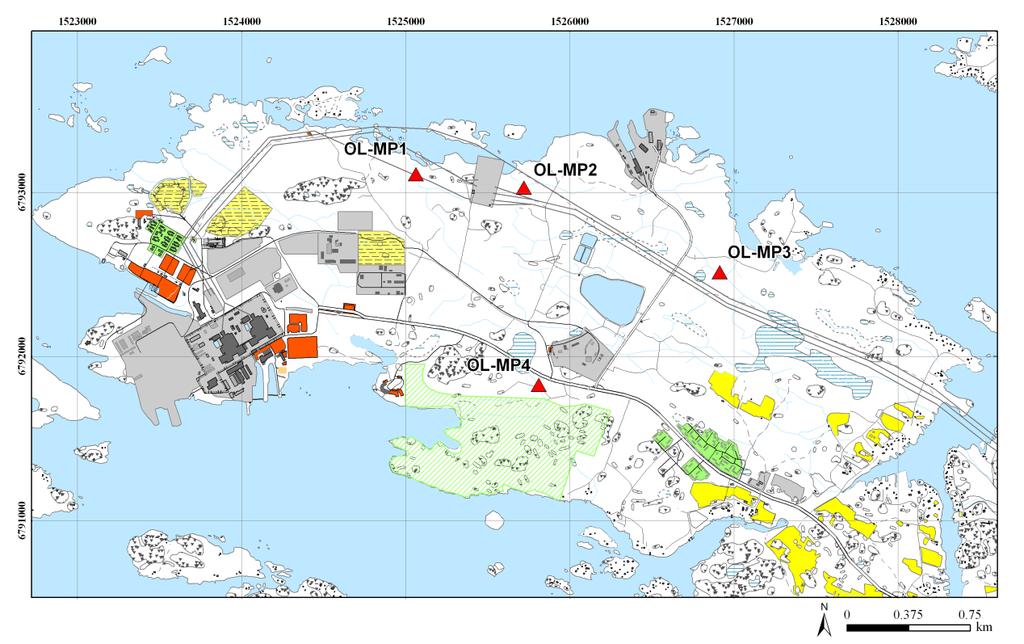 Discharge, L/s Figure 8. Locations of measuring weirs MP1 MP4. Map layout by Jani Helin/Posiva Oy. 11 10 9 8 7 6 5 4 3 2 1 0 1.1. 1.2. 1.3. 1.4. 1.5. 1.6. 1.7. 1.8. 1.9. 1.10. 1.11. 1.12.