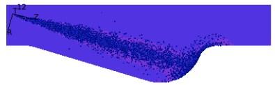 max T= 901K Local max T= 900K 2CA Local max T= 897K Local max T= 897K 4CA Local max T= 892K Local max T= 1074K Table 14 shows that the spray reaches the piston bowl around -2CA to