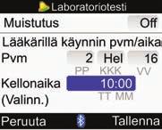 Kellonaika (valinnainen): Valitse Kellonaikasyöttökenttä ja paina. Aseta kellonaika ja paina. Valitse Tallenna.