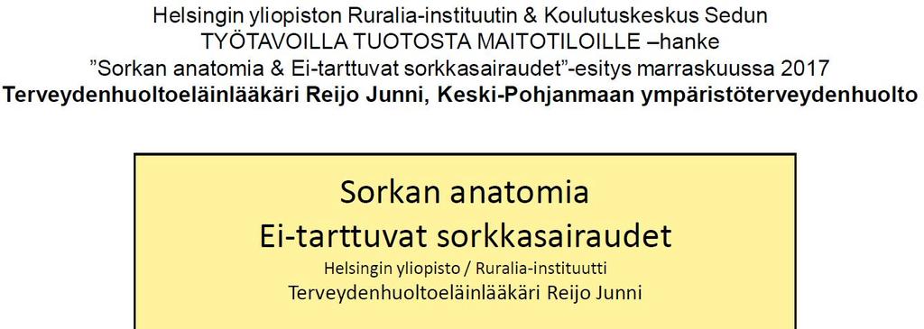 Tulokset kronologisessa järjestyksessä 1) 4 seminaaria: