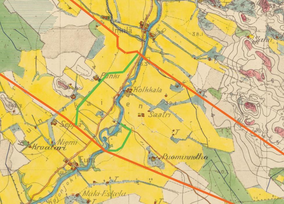 Kuninkainen 1880-luvulla Kansallisarkisto > Karttakokoelmat > Topografikarttojen kokoelma > Venäläiset topografikartat 1:21 000 > Turun ja Porin lääniä, Loimaan kihlakuntaa. 121,185 km2.