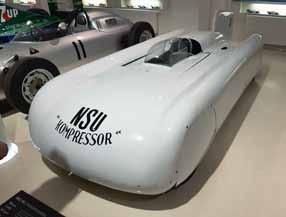 Prototyp Automuseon ainut NSU oli maailmanenna tysauto NSU Kompressor, 500cm3, 110 hv, huippunopeus 261 km/h Prototyp Automuseum Täällä ei parkkipaikkaa löytynytkään, mutta jätettiin museon seinälle