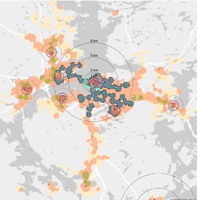 URBAN FABRICS UF KAUPUNKIKUDOKSET Kaupunkiseutu 20 km Tunnistaminen JOUKKOLIIKENNEKAUPUNKI Tampere Kaupunkikudosten