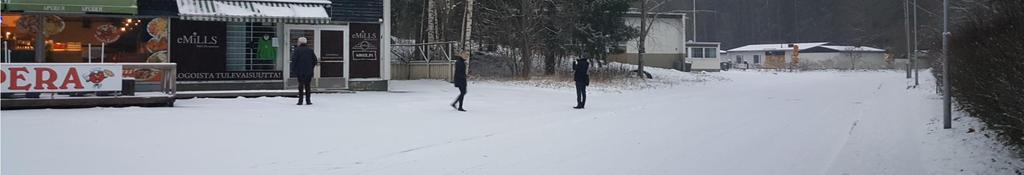 Etelästä katsottuna liikekeskus näyttää olevan suunnattu yhtenevästi lämpokeskuksen kanssa.