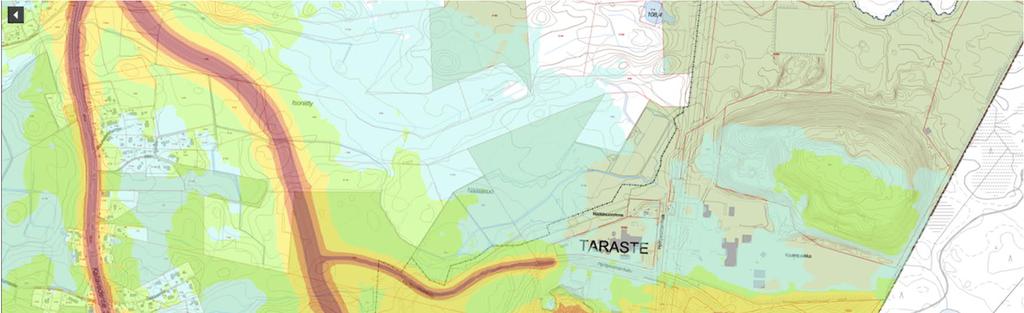 4.8 Melu ja tärinä Ympäristömelun nykytilaa on arvioitu tieliikennemelun osalta Tampereen kaupungin 2040 melukartan skenaariotarkastelukartan avulla. Alueella toimii mm.