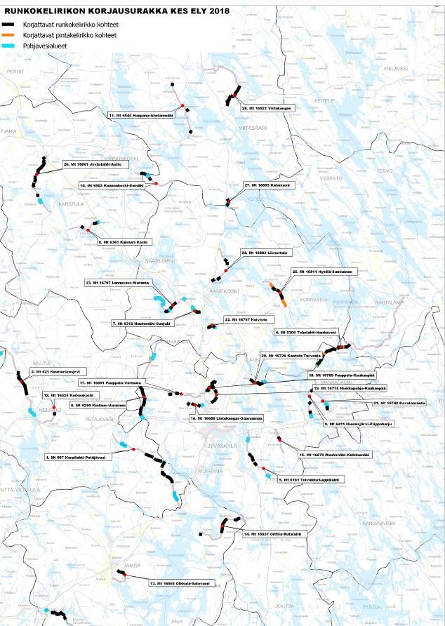 Runkokelirikon korjausurakka RKRKU KES ELY 2018