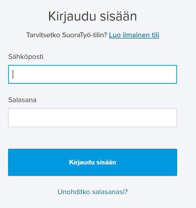 5. Mikäli käy niin, että jatkossa unohdat salasanasi, voit vaihtaa salasanan linkistä