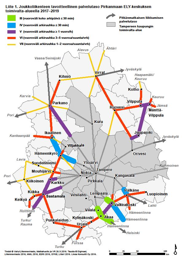 18 (21) kuljettaminen avoimella joukkoliikenteellä on tärkeä tavoite. Tärkeimpiä joukkoliikenneyhteyksiä ovat yhteydet Tampereelle sekä tietyt poikittaisyhteydet.