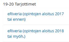 Wilman tarjottimen käyttö Tämä ohje koskee vain Riverian opiskelijoita! > Riverian opiskelijan tulee aina valita opinto myös Wilmasta.