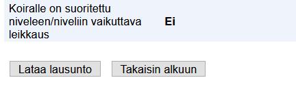 Jos ennakkolähetettä ei ole tehty, saat siitä ilmoituksen "Koiralla ei ole ennakkoon tilattuja lähetteitä.