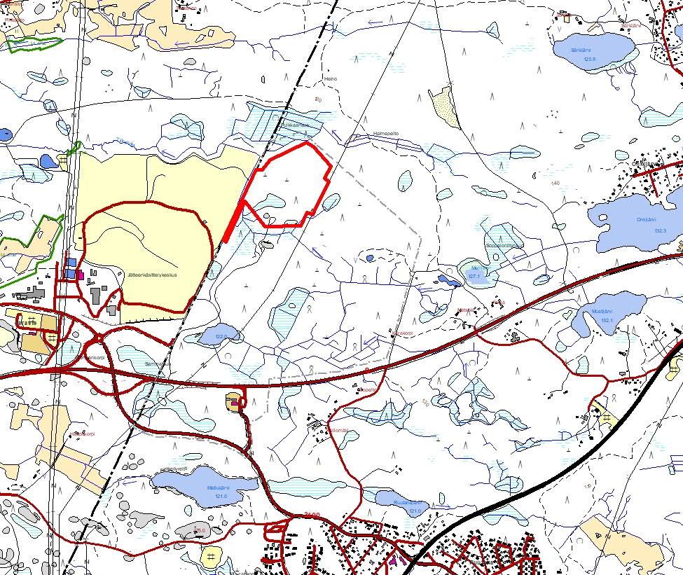 Suunnittelualue Kaavamuutosalue Suunnittelualue sijoittuu Tarastenjärven asemakaava-alueelle, valtatien 9 (Jyväskyläntie) pohjoispuolelle ja voimalinjaan rajoittuen. Kaava-alueen koko on 16,2 ha.