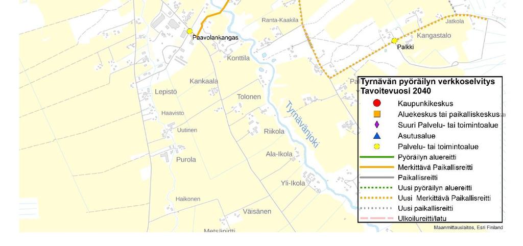 TYRNÄVÄN PYÖRÄILYN JA JALANKULUN VERKKO 9 Kuva 4 Tyrnävän