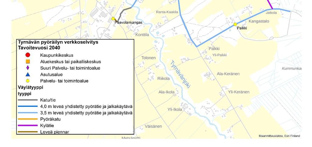 TYRNÄVÄN PYÖRÄILYN JA JALANKULUN VERKKO 15 Kuva 8