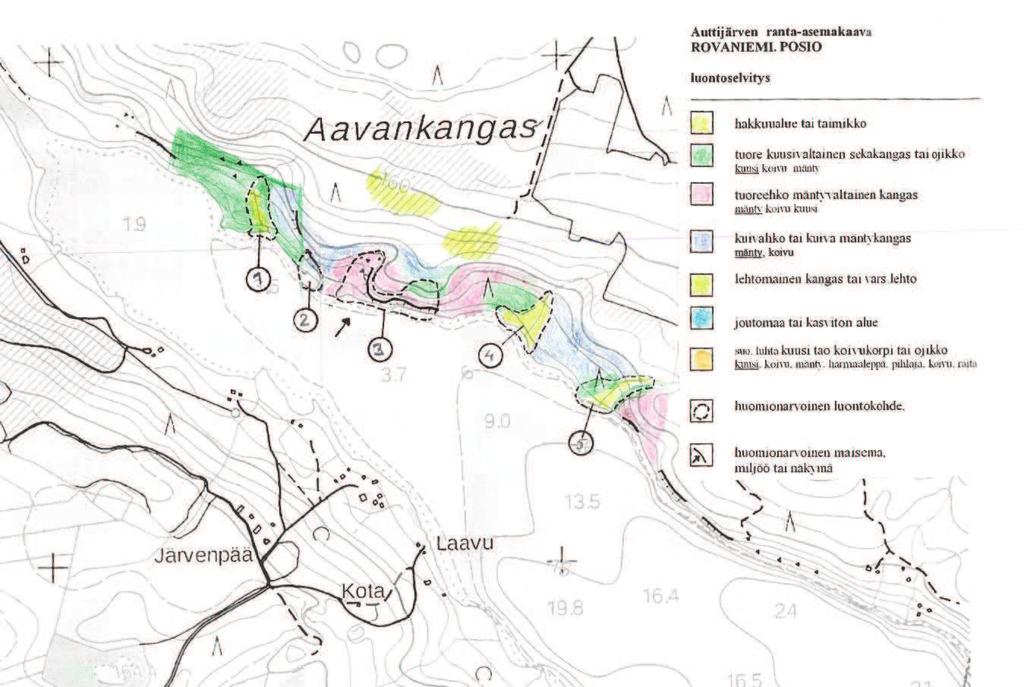 2.1.3 Palokönkään alueen ympäristö (Metsähallitus 13:1) POSIO Maa- ja kallioperä, hydrologia Paloköngäs on vuolaasti virtaava luonnontilainen jokiuoma.