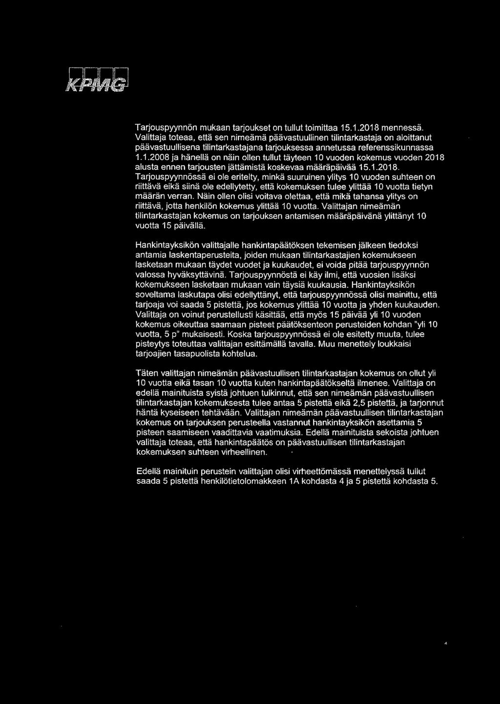 1.2008 ja hänellä on näin ollen tullut täyteen 10 vuoden kokemus vuoden 2018 