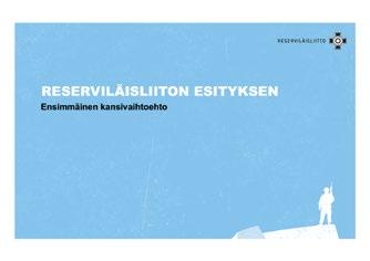 3.1 ESIMERKKEJÄ TYPOGRAFIAN KÄYTÖSTÄ Reserviläisliiton ilmeen typografia muodostuu kahdesta eri tekstityypistä. Markkinointiviestinnän otsikoissa ja kuva-otsikkopareissa (esim.