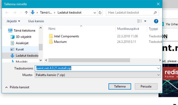 Tiedostojen lataus Internetistä voidaan myös ladata tiedostoja: ohjelmia, asiakirjoja ja kuvia ym.