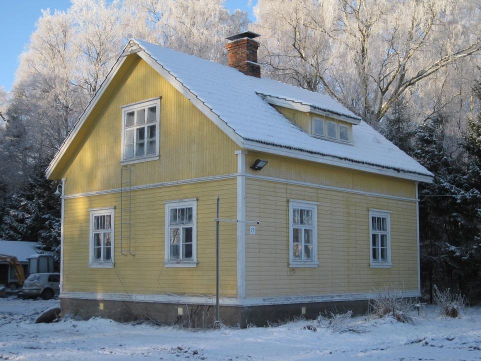 PUISTOLA 684-420-1-98 Unajantie 77, Kortela Luokka B: Lievemmin suojeltava kohde. 1930-luvun asuintontti maisemallisesti merkittävällä paikalla Unajantien varressa.