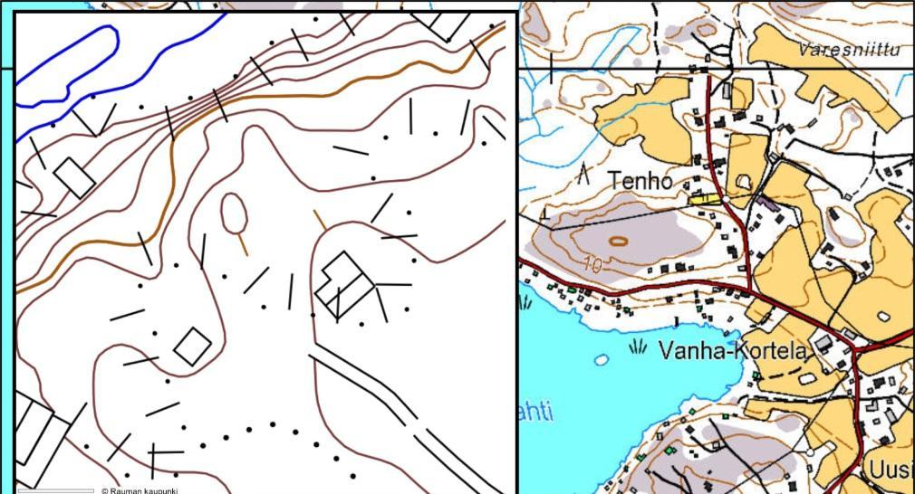 Tontilla on mitä ilmeisimmin rankorakenteinen ja satulakattoinen pieni kesäasunto, joka on valmistunut ulkoasusta