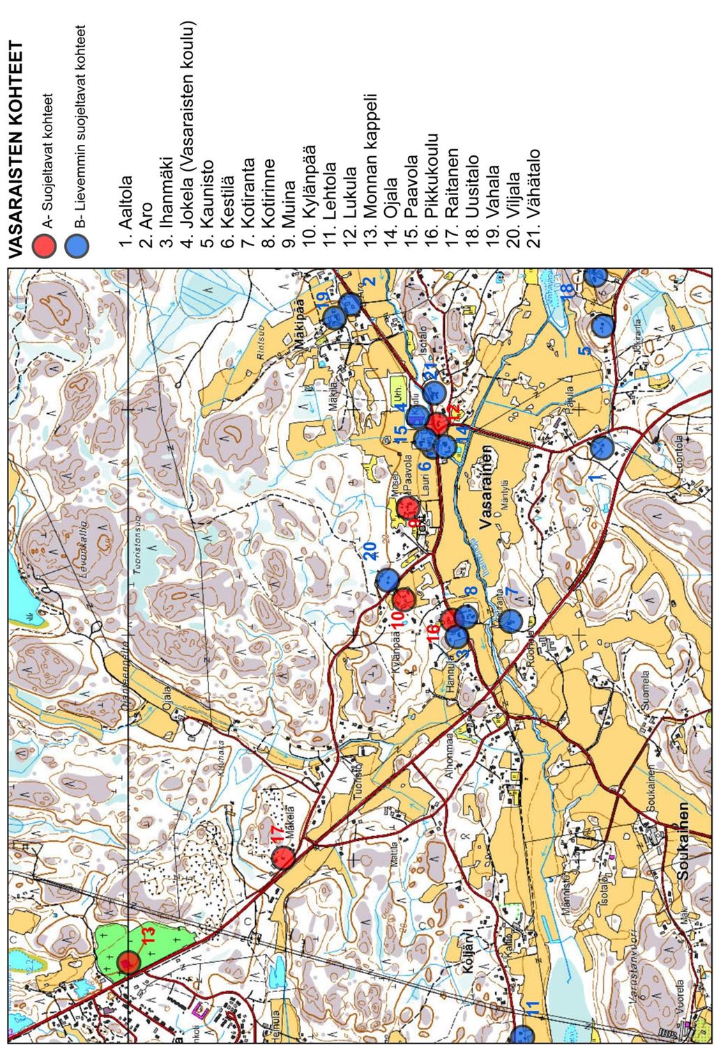 48 Vasaraisten alueella kaavassa