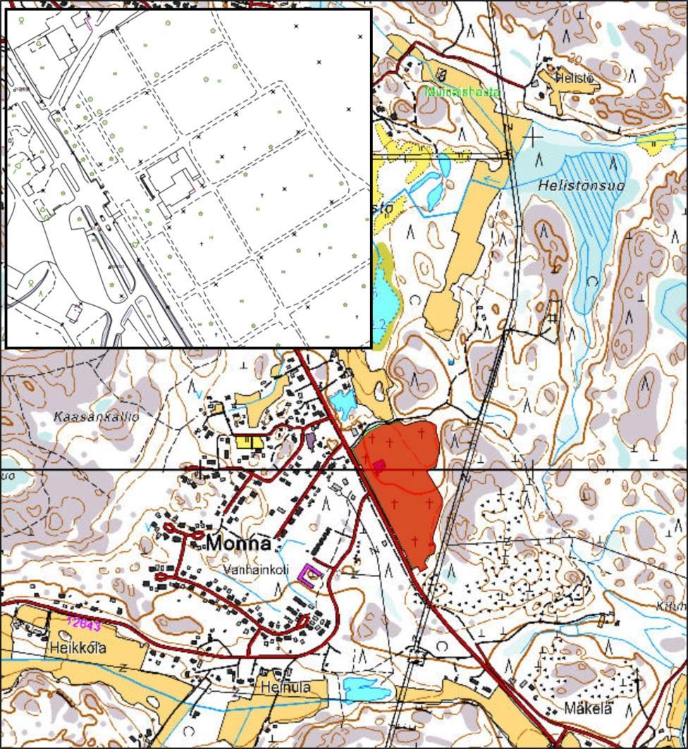MONNAN KAPPELI 684-415-1-39 Kodisjoentie 284, Vasarainen Luokka A: Suojeltava kohde. Vuonna 1957 valmistunut arkkitehti Keijo Vallin suunnittelema Monnan Kappeli on maakunnallisesti merkittävä kohde.