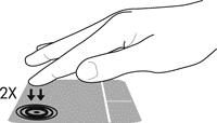 5 Liikkuminen kosketuseleiden, osoitinlaitteiden ja näppäimistön avulla Tietokoneella voi liikkua näppäimistön ja hiiren lisäksi myös kosketuseleiden avulla (vain tietyissä malleissa).