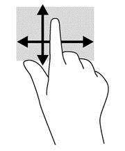 Napauttaminen Voit tehdä näytössä valinnan napautustoiminnon avulla. Tee valinta napauttamalla näytössä olevaa kohdetta yhdellä sormella.