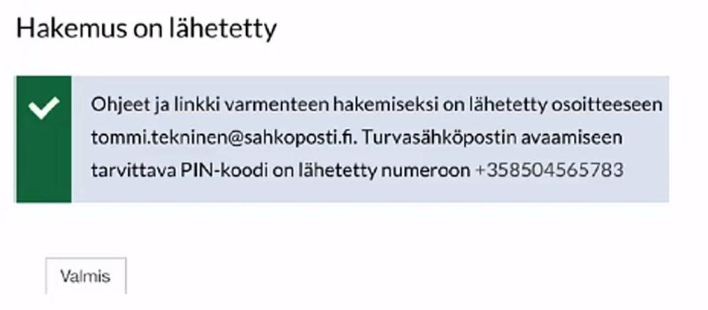 8(15) 7. Tarkista tiedot sekä lähetä hakemus. Tarkista, että tiedot on oikein täytetty. Vahvista vielä, että yhteyshenkilön tiedot ovat oikein. Lopuksi paina Lähetä.