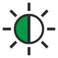 palaa Lähtö Vihreä merkkivalo vilkkuu Ajan näyttö (esimerkki: 4S odota/paina) Punainen merkkivalo