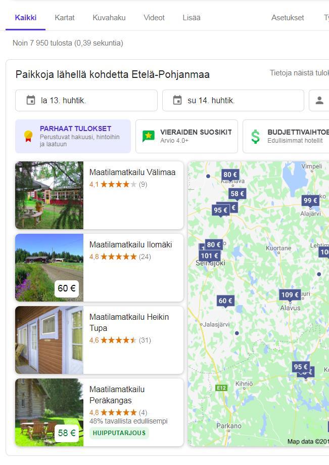 GLOBAALI DIGITALISOITUMINEN Kaikki tietoa on asiakkaan ulottuvilla paikasta, ajasta, laitteesta riippumatta Kauppa lähtee usein Googlesta ja/tai suosittelupalvelusta ja OTA (ONLINE TRAVEL AGENT)