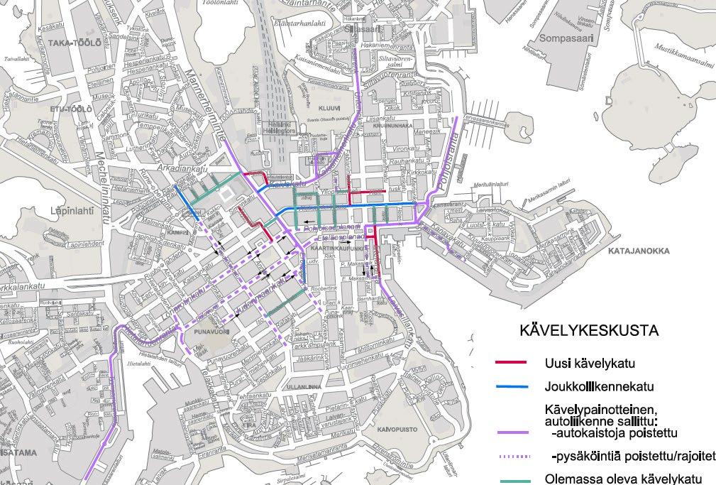 Tarkasteltavien 4 vaihtoehdon muodostuminen Liikennejärjestelmätarkasteluissa kuormitusennusteet on laadittu kilometripohjaisen käyttömaksulla (10 senttiä/km), jotta suurin kuormitus saadaan pidettyä