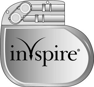 Implantoitavien osien kuvaukset Inspire-järjestelmän implantoitavat osat ovat generaattori, hengityksen tunnistinjohto ja stimulaatiojohto.