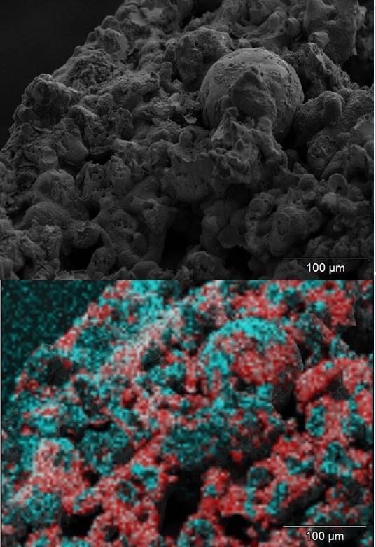 (2018) has been tested for reaction and coke formation on the surface is detected in SEM-EDS analysis. Figure 22.