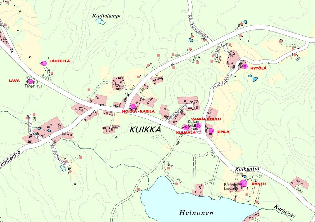 5 3. TARKASTELUALUEEN YLEISKUVAUS Kuikka sijaitsee Tikkakosken asemakaavoitetun taajaman länsipuolella noin 20 kilometriä Jyväskylän keskustasta pohjoiseen.