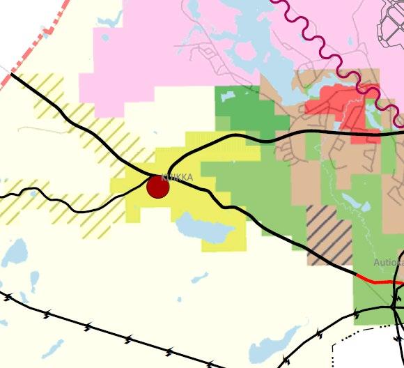 7 4. SUUNNITTELUTILANNE YLEISKAAVA Kuikan alueellisen suunnittelutarveratkaisun alueella on voimassa Jyväskylän kaupungin yleiskaava (kv. 10.11.2014, 99).